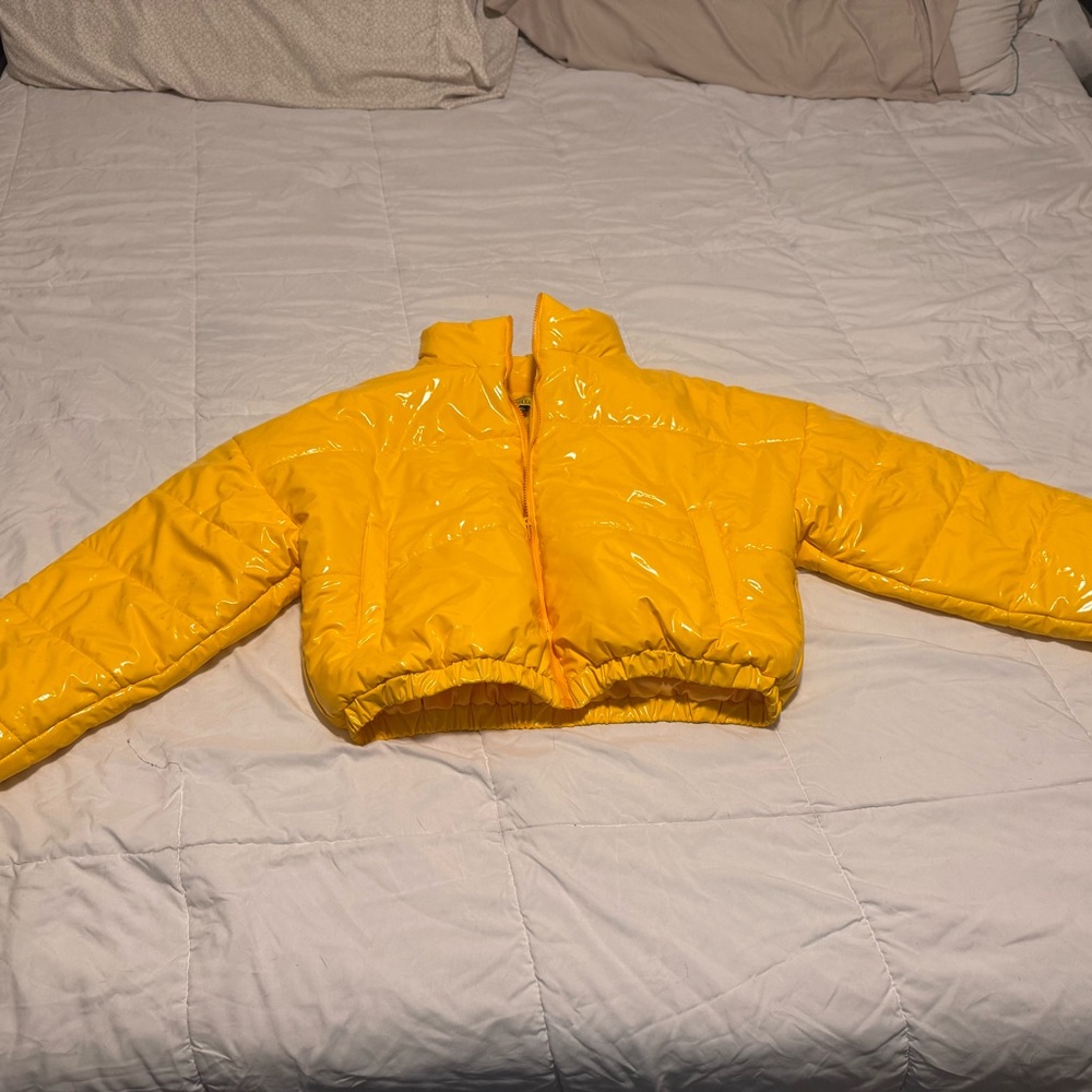 Sunny Yellow Kids Puffer Jacket